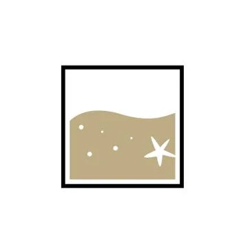 New creative sandbox icon logo design vector graphic concept Stock Illustration