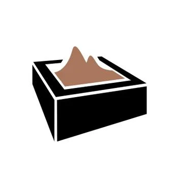 New creative sandbox icon logo design vector graphic concept Stock Illustration