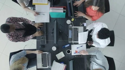 New creative team of entrepreneurs developing their small business Stock Footage 73847296