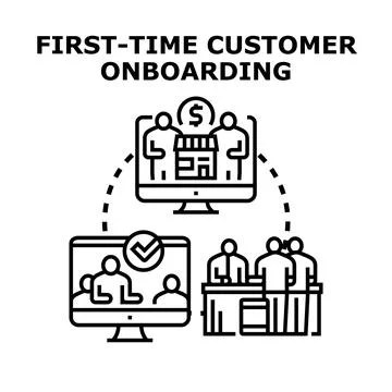 New customer onboarding digital process and management strategy Stock Illustration