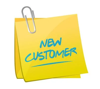 New customer post sign concept Stock Illustration