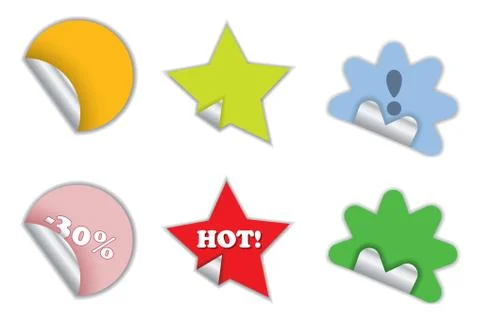New customizable stickers Stock Illustration