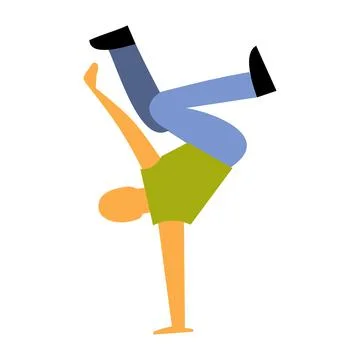 New dance flat icon Illustrazione stock