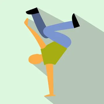 New dance flat icon Stock Illustration