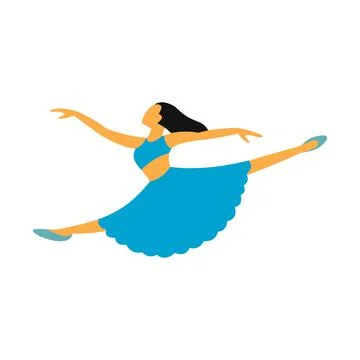 New dance flat symbol Stockillustratie