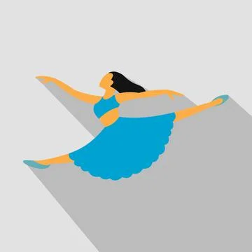 New dance flat symbol 스톡 일러스트