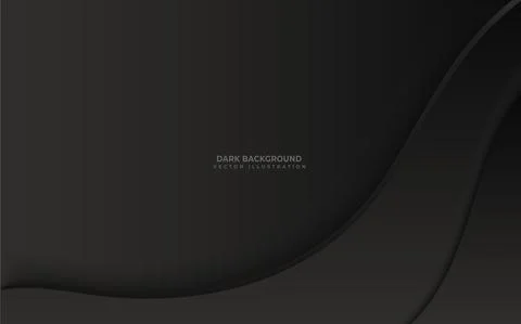 New Dark abstract background with wavy shapes Stock Illustration