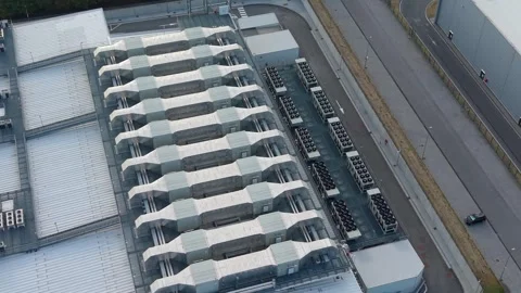 New Data Center Development in Northern Italy Aerial View Stock Footage 342153069