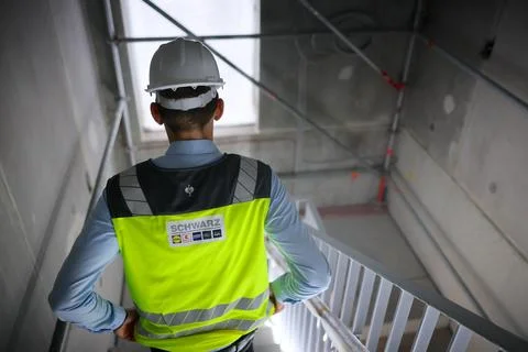 New data center on site of former East German lignite-fired power plant in Lubbe Stock Photos