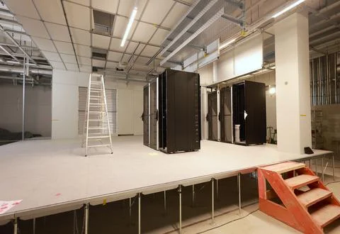 New data center on site of former East German lignite-fired power plant in Lubbe Stock Photos