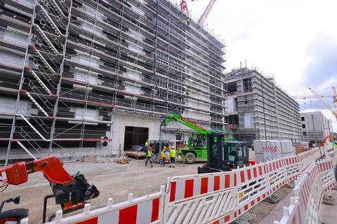 New data center on site of former East German lignite-fired power plant in Lubbe Stock Photos