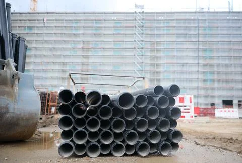 New data center on site of former East German lignite-fired power plant in Lubbe Stock Photos