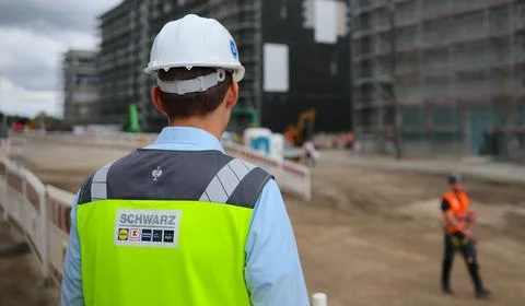 New data center on site of former East German lignite-fired power plant in Lubbe Stock Photos
