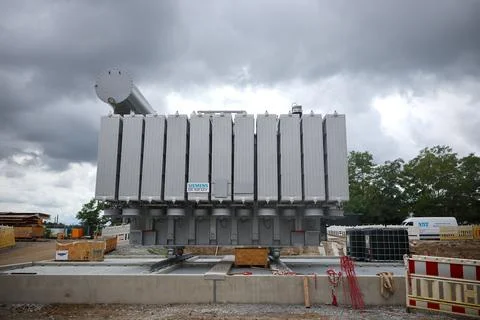 New data center on site of former East German lignite-fired power plant in Lubbe Stock Photos