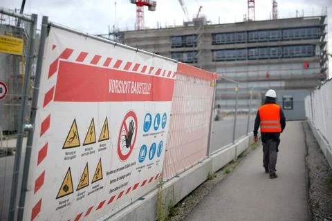 New data center on site of former East German lignite-fired power plant in Lubbe Stock Photos