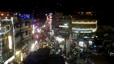 New Dehli Time lapse Night Stock Footage 87604454