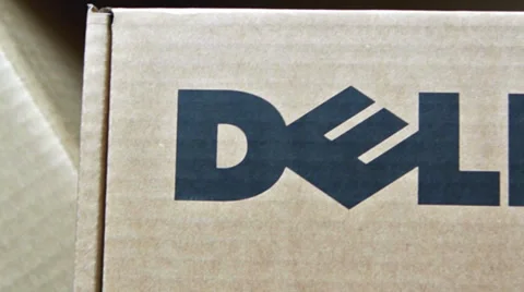 New Dell computer box Stock Footage 37890886