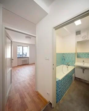 New design empty flat with bathroom Stock Photos