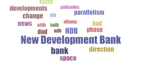 New Development Bank Word Cloud Animated On White Background Stock Footage 103092781