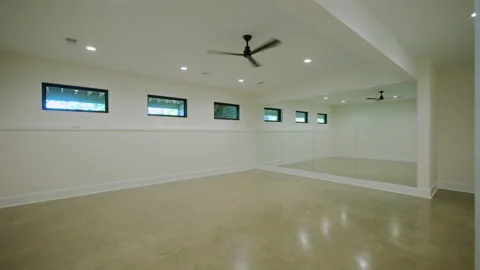 New development basement of new house. Wide shot Vidéo 253428144