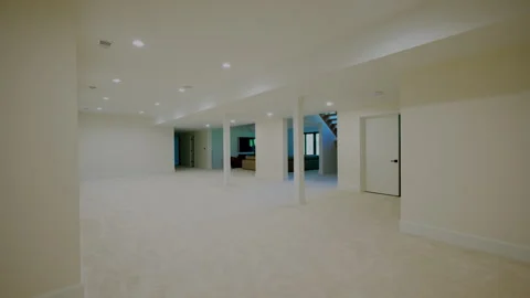 New development basement of new house. Move shot Vidéo 253535442