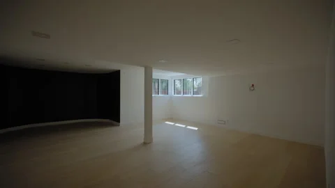 New development basement of new house. Wide move shot footage Vidéo 280705389