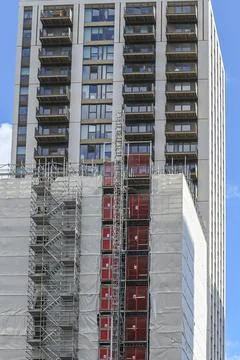 New development in Canary Wharf Stock Photos