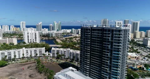 New development in Hallendale Beach Stock Footage 172506166