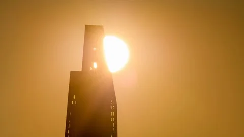 New Development Sunset Stock Footage 123788650