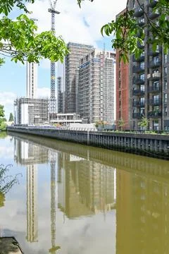 New developments in Barking by River Roding Foto stock