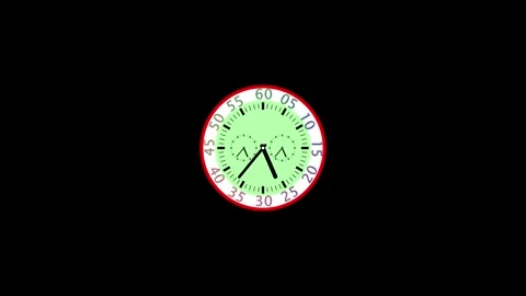 New digital clock icon animation on screen. 4k Video stock 332885113