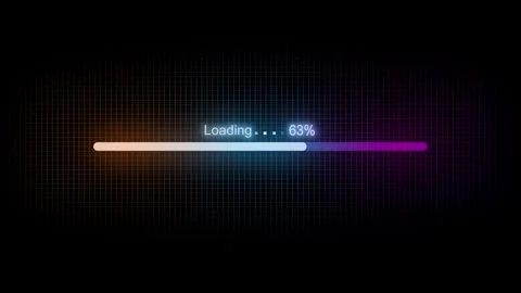 New Digital Glowing Bar Animation for Buffering, Waiting Screens Stock Footage 310648755