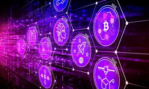 New Disruptive Technologies Concept - Disruptive Innovation - Abstract Illust Stock Illustration