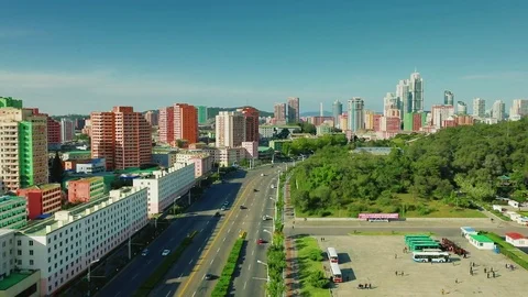 New District of Pyongyang Stock Footage 83734089