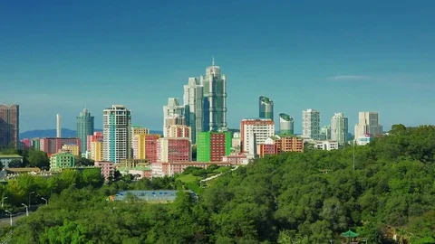 New District of Pyongyang Video stock 83734093