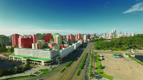 New District of Pyongyang Stock Footage 83734108