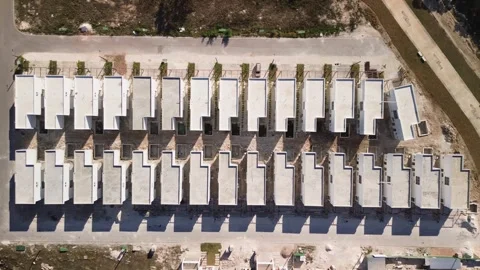 New district. View from above. Construction of apartment buildings Stock Footage 268930553