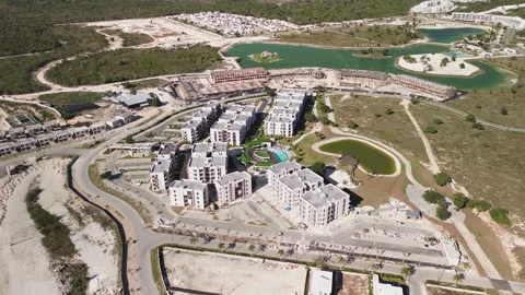 New district. View from above. Construction of apartment buildings 库存影片 274374670