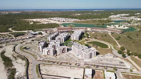 New district. View from above. Construction of apartment buildings 库存影片 274374695