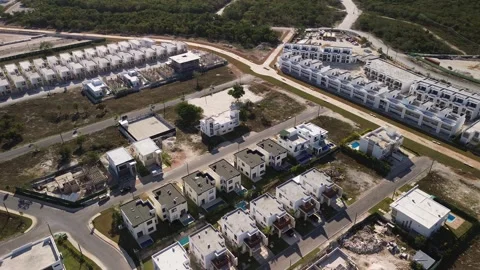 New district. View from above. Construction of apartment buildings 動画素材 274374780