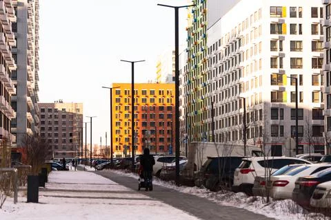 New districts of Moscow from a major developer Stock Photos