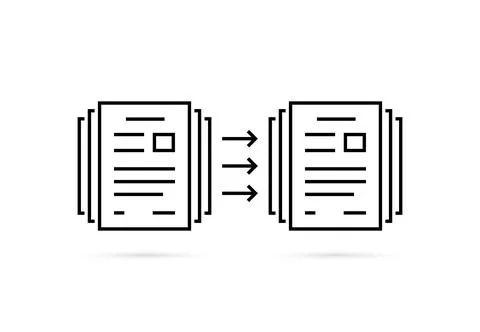 New doc copy like duplicate file icon Illustrazione stock