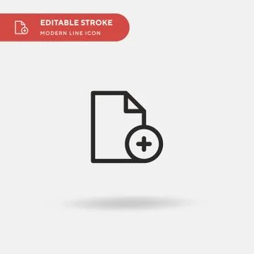 New Document Simple vector icon. Illustration symbol design template for web  스톡 일러스트