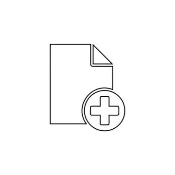 New document, text icon. Simple thin line, outline vector of Text editor icon Illustrazione stock