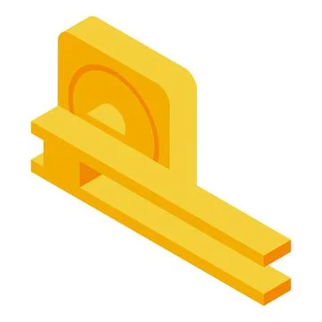 New door handle icon, isometric style Illustration