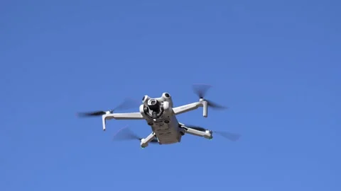 New drone with motion control, fpv flight, Stock Footage 281062956