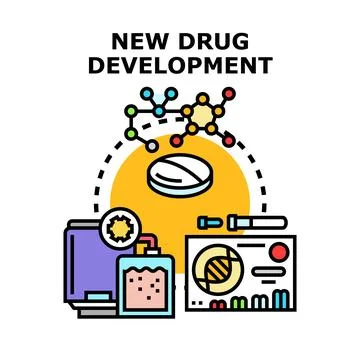 New drug development process, research and discovery Stock Illustration
