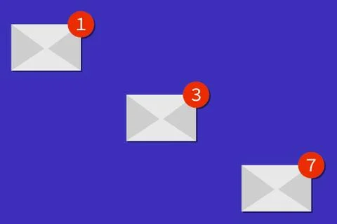 New e-mail icons flat style Stock Illustration