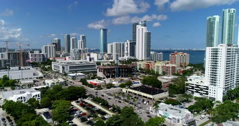 New Edgewater skyline in Miami Stock Footage 207613399