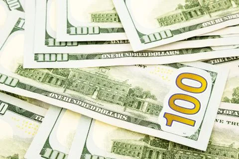 New edition 100 dollar banknotes, money  for credit  and benefit concept Stock Photos